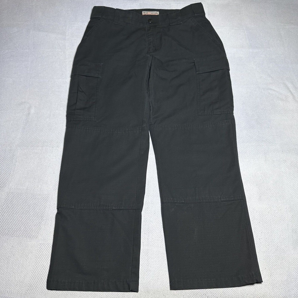 5.11 Tactical TDU‎ Pants Womens Sz 12 Black Military Style Uniform Cargo Ripstop